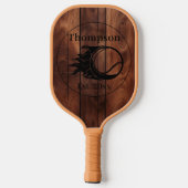 Custom Rustic Holz Texture Pickleball Paddel Schläger (Rückseite)