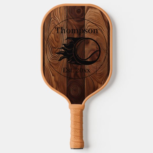 Custom Rustic Holz Texture Pickleball Paddel Schläger (Vorderseite)