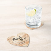 Custom Rustic Imitate Wood Danke Hochzeit Untersetzer (Vor Ort)