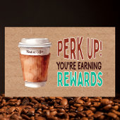 Custom Rustic Kraft Coffee Loyalty Visitenkarte