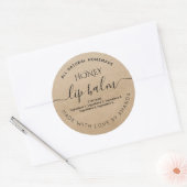 Custom Rustic kraft lip balm labels Runder Aufkleber (Umschlag)