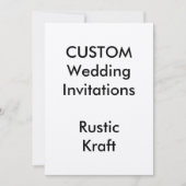 Custom RUSTIC KRAFT Wedding Einladungen 5"x7" (Vorderseite)