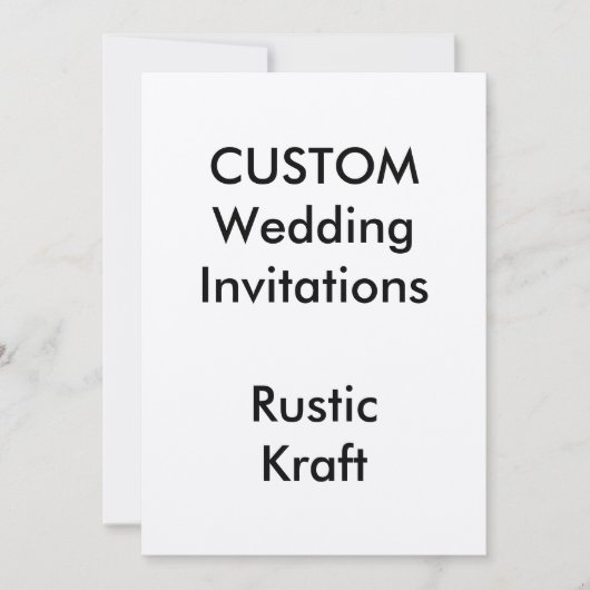 Custom RUSTIC KRAFT Wedding Einladungen 5"x7" (Vorderseite)