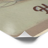 Custom Rustic Lake House Fischereikabine Poster (Ecke)