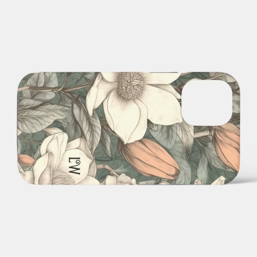 Custom Rustic Magnolias Painted Floral botanical Case-Mate iPhone Hülle (Rückseite (Horizontal))