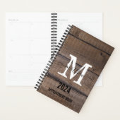 Custom Rustic Monogram Script Appointment Book  Planer (Anzeige)