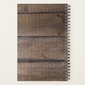 Custom Rustic Monogram Script Appointment Book Planer (Rückseite)