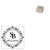 Custom Rustic Monogram Wedding Gummistempel (Stempel)