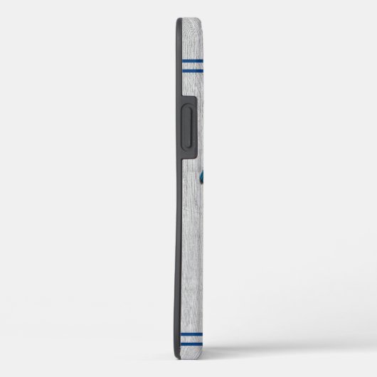 Custom Rustic Nautical Blue Lobster Grau Wood Case (Rückseite / Rechts)