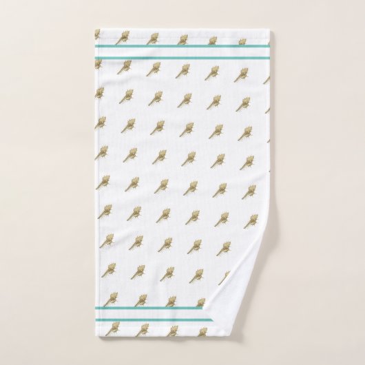 Custom Rustic Nautical Shark Blue Gray Wood Bath Badhandtuch Set (Handtuch)