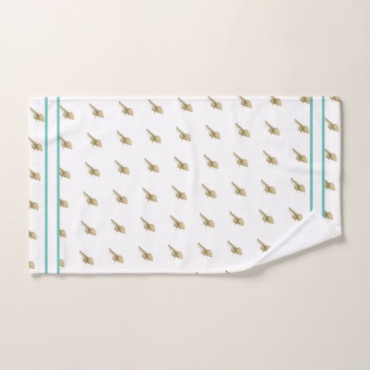 Custom Rustic Nautical Shark Blue Gray Wood Bath Badhandtuch Set (Handtuch)