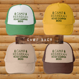 Custom Rustic Retro Camp Bachelorette Green Truckerkappe