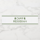 Custom Rustic Retro Camp Bachelorette Green Wasserflaschenetikett (Einzelnes Label)