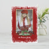 Custom Rustic saisonale Begrüßung Feiertagskarte (Stehend Vorderseite)