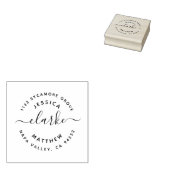 Custom Rustic Script Wedding Rücksendeadresse Gummistempel (Stempel)