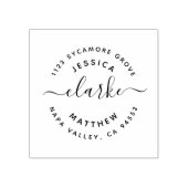 Custom Rustic Script Wedding Rücksendeadresse Gummistempel (Prägung)
