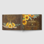 Custom Rustic Sonnenblumen Pampas Grass Hochzeit Gästebuch (Voll)