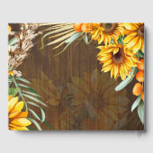 Custom Rustic Sonnenblumen Pampas Grass Hochzeit Gästebuch (Rückseite)