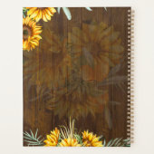 Custom Rustic Sonnenblumen Pampas Grass Hochzeit Planer (Rückseite)