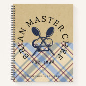 Custom rustic tartan Classic Farmhouse Brown Notizblock (Vorderseite)