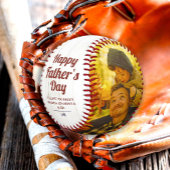 Custom Rustic Vintag Vatertag Foto Baseball