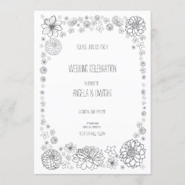 Custom Rustic Wedding Blume lädt ein Einladung