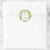Custom Rustic Wedding Danke Green Runder Aufkleber (Tasche)