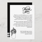 Custom Rustic Wedding Dankeskarte (Vorne/Hinten)