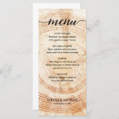 Custom Rustic Wedding Fall Wood Gran Menükarte (Vorne/Hinten)