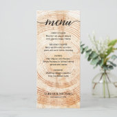 Custom Rustic Wedding Fall Wood Gran Menükarte (Stehend Vorderseite)