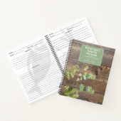 Custom Rustic Wood Kitchen Pees Family Rezept Notizblock (Innenseite)