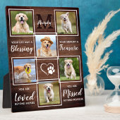 Custom Rustic Wood Pet Memorial 6 Foto Collage Fotoplatte