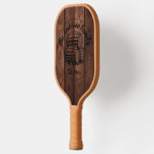 Custom Rustic Wood Texture Pickleball Schläger (Links)