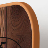 Custom Rustic Wood Texture Pickleball Schläger (Linke Seite)