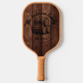 Custom Rustic Wood Texture Pickleball Schläger (Rückseite)