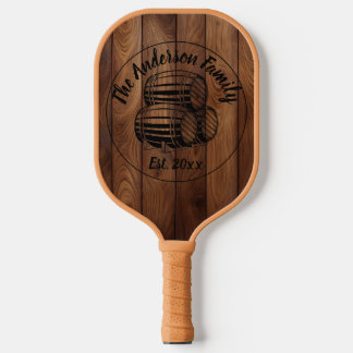 Custom Rustic Wood Texture Pickleball Schläger