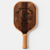 Custom Rustic Wood Texture Pickleball Schläger (Rückseite)