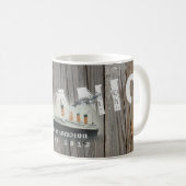 Custom Rustic Wood Titanic Kaffeetasse (VorderseiteRechts)