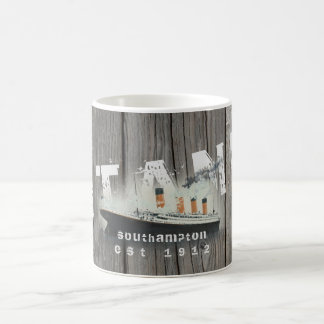 Custom Rustic Wood Titanic Kaffeetasse
