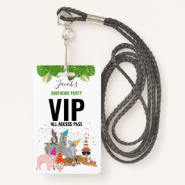Custom Safari Jungle Zoo Birthday Party Pass Gefal Ausweis