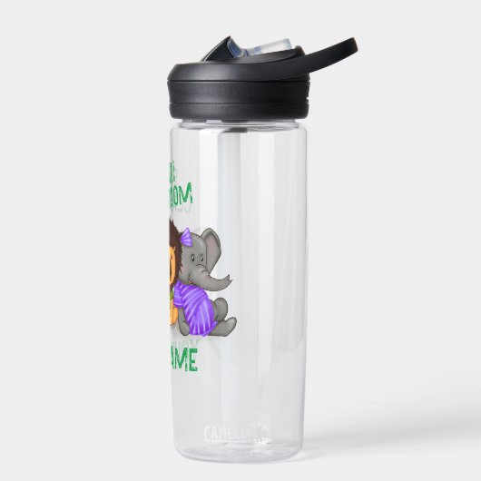 Custom Safari Klassenzimmer Cheetah Lion Elephant Trinkflasche (Links)