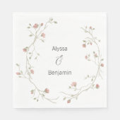 Custom Sage & Blush Bohemisch Wedkin Napkin Serviette (Vorderseite)