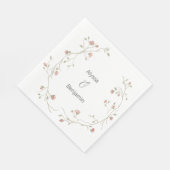 Custom Sage & Blush Bohemisch Wedkin Napkin Serviette (Ecke)