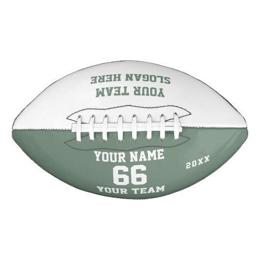 Custom sage Football with Name, Number, Team (Vorderseite)