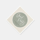 Custom Sage Gold Class of 2025 Grad Party Serviette (Ecke)