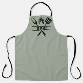 Custom Sage Green Grilling Apron Schürze