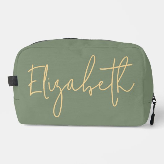 Custom Sage Travel Organizer for Teacher or Girls Waschbeutel (Vorderseite)