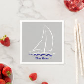 Custom Sailboat Napkins Serviette (Beispiel)