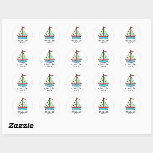 Custom Sailboat Stickers | Tortentopfen (Blatt)