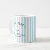 Custom Sailor Name Florida Anchor Kaffeetasse (Vorderseite Links)